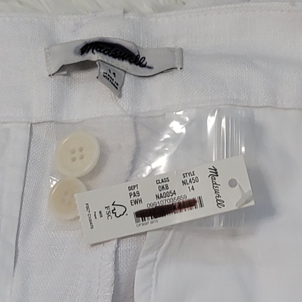 NWT Madewell The Harlow Wide-Leg Pant, Size 14 White NL450 - Picture 5 of 8